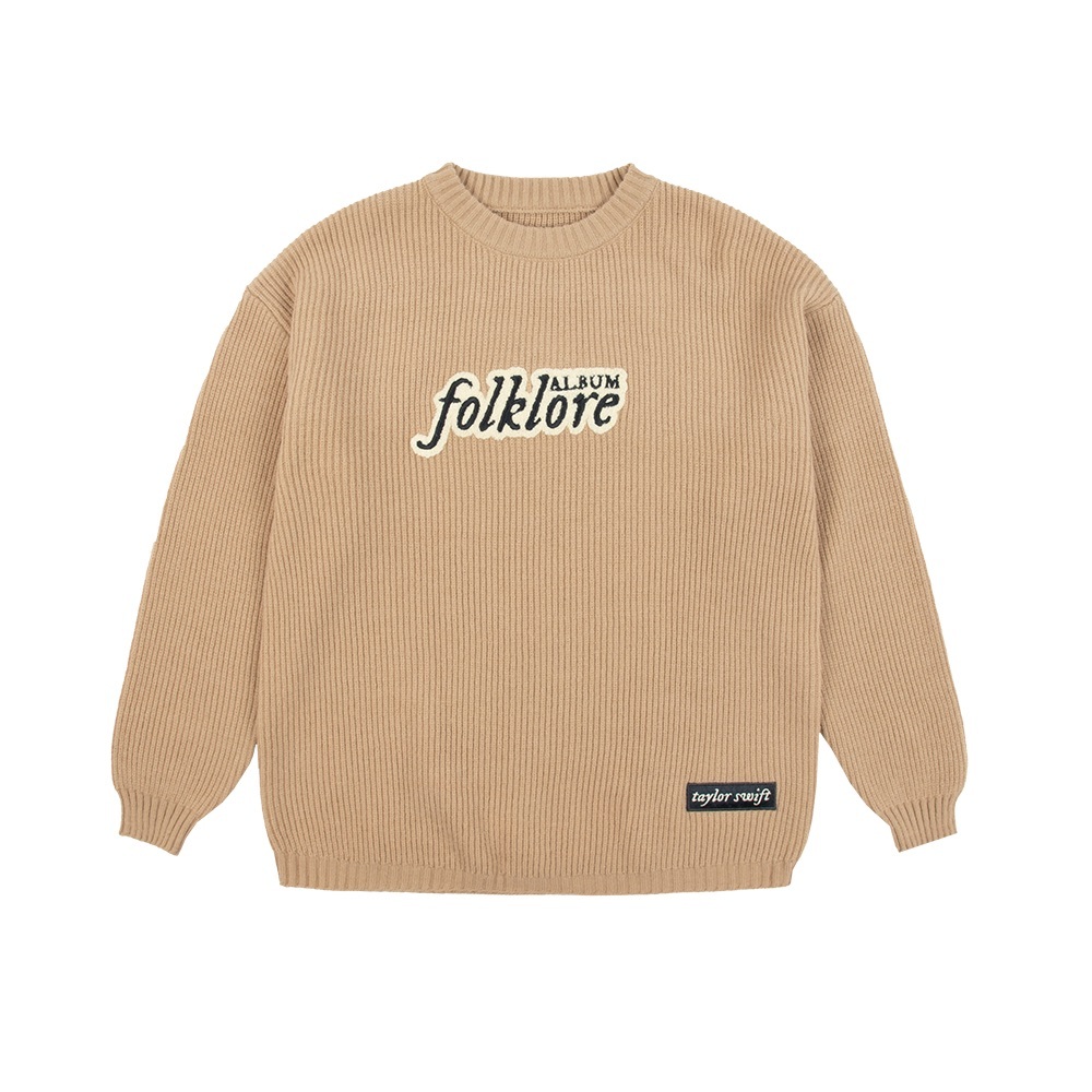 Official Taylor Swift Folklore Chenille Patch Sweater
